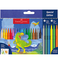 Faber-Castell Tuscher - Dinosaur 18+3 Metallic + 3 Neon + Sticke