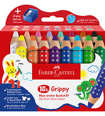 Faber-Castell Farveblyanter - XXL Jumbo Grip + Spidser - 16 stk