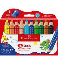 Faber-Castell Farveblyanter - XXL Jumbo Grip + Spidser - 10 stk