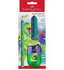 Faber-Castell Blyantsæt - Dinosaur Jumbo 1 - 3 Dele - Grøn