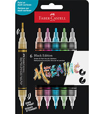 Faber-Castell Tuscher - Shake&Paint Acrylic - 6 Stk. - Metallic
