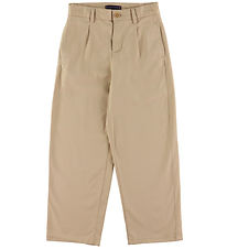 Tommy Hilfiger Bukser - Pleated Chino - Gentle Gold Beige