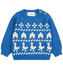 Bobo Choses Bluse - Strik - Farm Jaquard - Blå