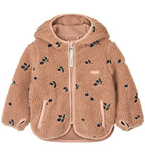 Liewood Fleecejakke - Mara - Berry/Pale Tuscany/Embroidery