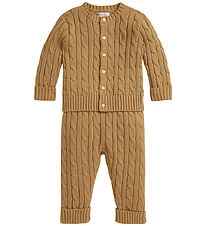 Polo Ralph Lauren Cardigan/Bukser - Strik - Classic Camel