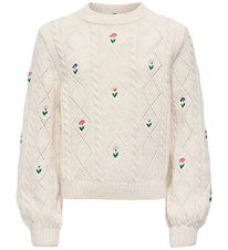 Kids Only Sweatshirt - Strik - KogFlower - Tofu/Flowers EMB