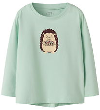 Name It Bluse - NmfVix - Gossamer Green/Tiny Hedgehog