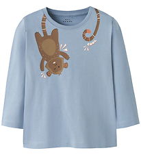 Name It Bluse - NmmVictor - Dusty Blue/Monkey