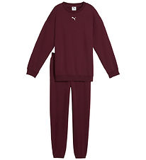 Puma Sweatsæt - Loungewear Oversized - Ruby Shimmer