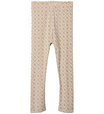 Lil' Atelier Leggings - NmfGago - Gray Morn/Vintage Flower