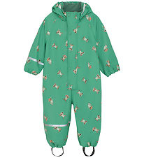 CeLaVi Regndragt m. Fleece - PU - Green Spruce