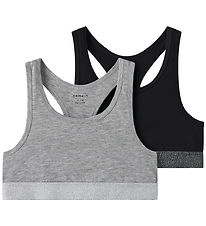 Name It Top - Noos - NkfShort - 2-pak - Black w/Grey Melange