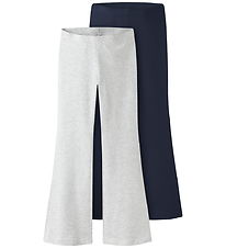 Name It Bukser - NkfVivii - 2-pak - Light Grey Melange/Navy Blaz