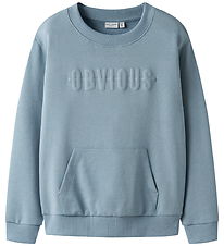 Name It Sweatshirt - NkmVanoa - Dusty Blue/Obvious
