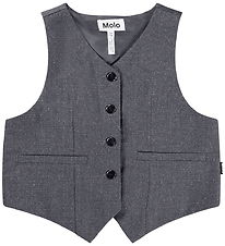 Molo Vest - Hollie - Grey Silver Check