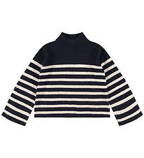 Molo Bluse - Strik - Govina - Blue Cream