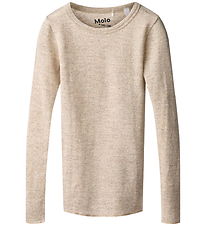 Molo Bluse - - Uld - Rihanna - Oatmeal Melange