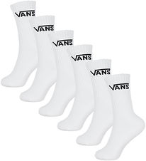 Vans Strømper - 6-pak Classic Crew - White