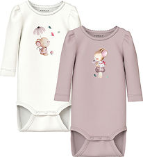 Name It Body l/æ  - NbfLotus - 2-pak - Cloud Dancer / Burnished