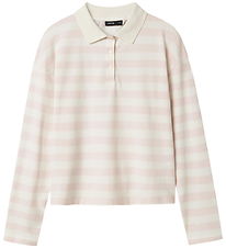 LMTD Polobluse - NlfKliva - Crystal Pink/White Stripes