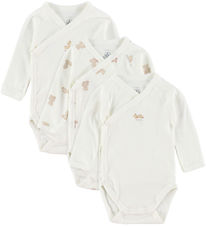 Petit Bateau Slå om Body l/æ  - 3- pak - Hvid
