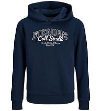 Jack & Jones Hættetrøje - JjMakoto - Sky Captain/Big Print