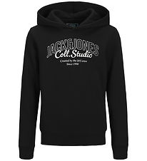 Jack & Jones Hættetrøje - JjMakoto - Black/Big Print