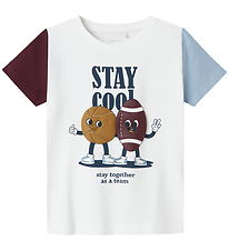 Name It T-shirt - NmmKyler - Bright White m. Print