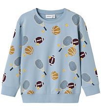 Name It Sweatshirt - NmmKeaton - Dusty Blue m. Print