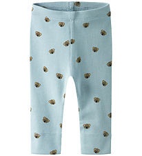 Name it Leggings - NbmLialo - Dusty Blue m. Print