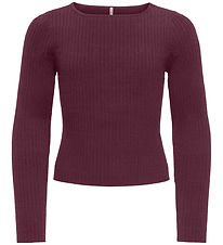 Kids Only Bluse - Strik - KogIbi - Mauve Wine/Solid