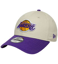 New Era Kasket - 9Forty - Los Angeles Lakers - Light Beige/Lilla