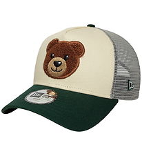 New Era Kasket - Trucker - Bear - Light Beige/Grøn