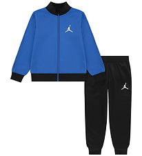Jordan Træningssæt - Cardigan/Bukser - Sort/Sport Blue