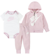 Nike Sæt - Cardigan/Sweatpants/Body k/æ - Pink Foam