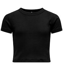 Kids Only T-shirt - KogBina - Rib - Sort