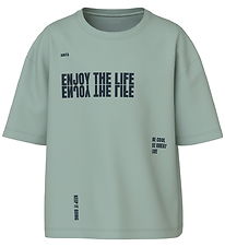 Name It T-shirt - NkmVictor - Jadeite/Enjoy The Life Be Cool