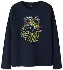 Name It T-shirt - NkmVux - Navy Blazer/Longbeach Skateboard