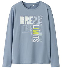 Name It T-shirt - NkmVux - Dusty Blue/Break The Limits