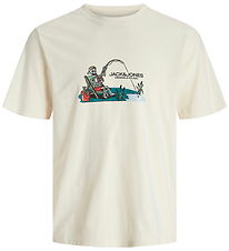 Jack & Jones T-shirt - JorSkull - Nature/Antique White m. Print