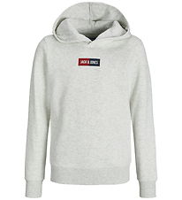 Jack & Jones Hættetrøje - JjPan - White Melange