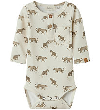 Lil Atelier Body l/æ - Rib - Slim - NbmLavo - Turtledove