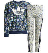 adidas Orginals Sæt - Sweatshirt/Leggings - Crew - Nindig/Multco