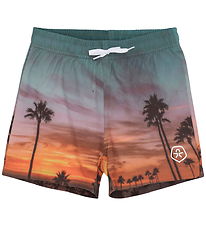 Color Kids Badeshorts - AOP - Orange Pop