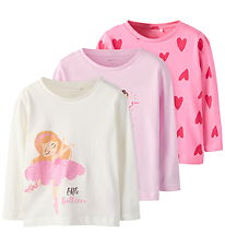 Name It Bluse - 3-Pak - NmfNia - Pirouette/Pirouette+Pink Cosmos