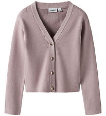 Name It Cardigan - Strik - Rib - NkfLarenlise - Burnished Lilac