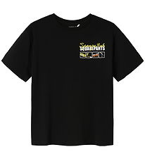 Name It T-shirt - NkmJarl - Svampebob Firkant - Black