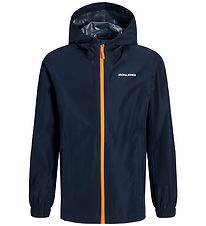 Jack & Jones Regn Jakke - JjefLynn - Sky Captain/Dark Cheddar