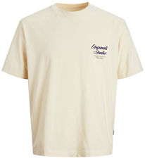Jack & Jones T-shirt - JorNorrebro - Antique White m. Print