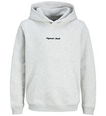 Jack & Jones Hættetrøje - Noos - JorNorrebro - White Melange